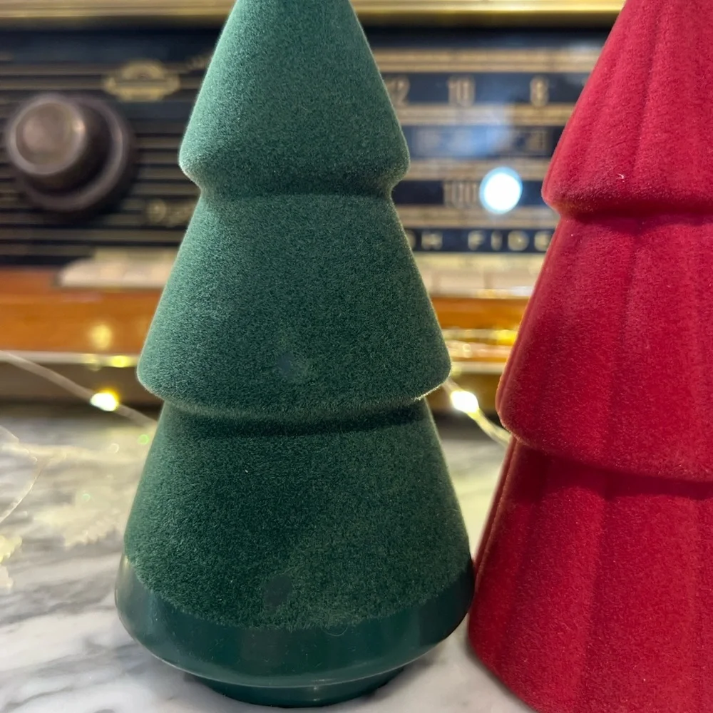 ✨NEW🎄Target Bullseye Playground 2023 Ceramic Flocked Tree SET🎄